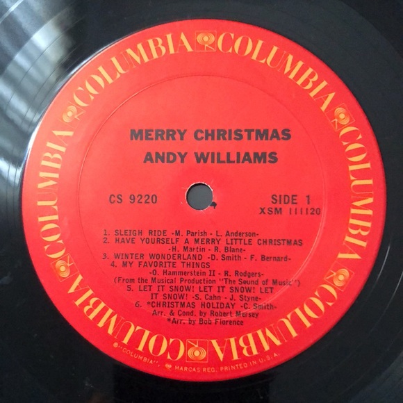 Andy Williams Merry Christmas Vinyl Lp - Picture 2 of 6